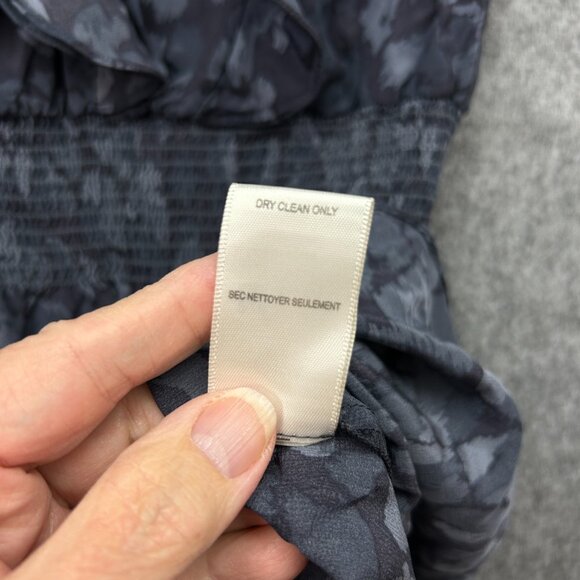 Rebecca Taylor Silk Ruffle Front Mini Dress Women's Size 0 V-Neck - Picture 8 of 9